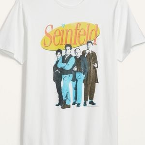 NWT Old Navy Seinfeld Tee - Unisex Large - White